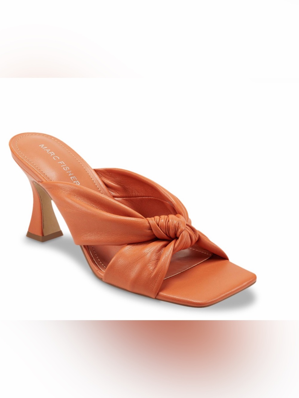 Marc Fisher Bright Orange Sandals Loreda Size 6 Preowned